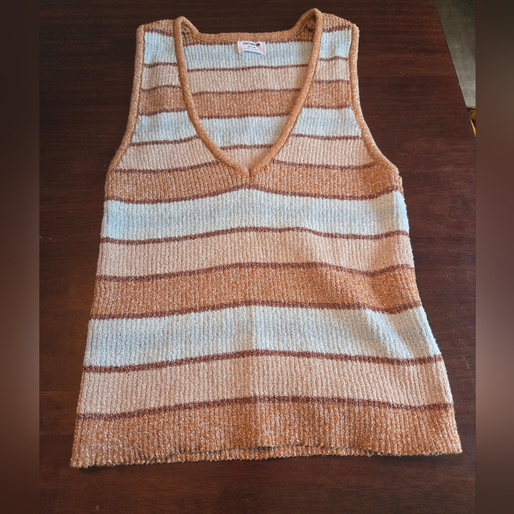 Cotton On multi women's shiny sleeveless top M